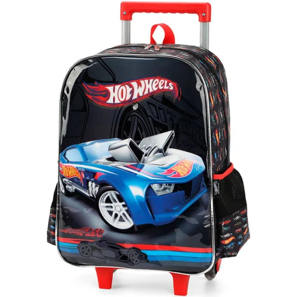 Mochila De Rodinhas Infantil Hot Wheels Preto Luxcel Shopee Brasil
