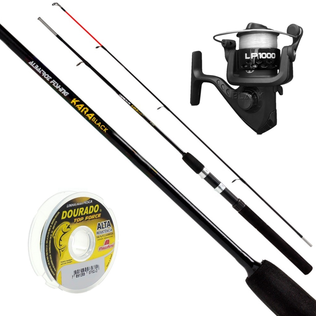 Kit Para Pesca Completo Vara 1 35m Molinete E Linha Pescaria Shopee