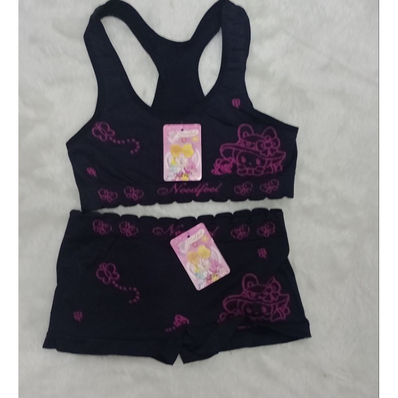 Conjunto Lingerie Infantil Calcinha Boxer Infantil Juvenil