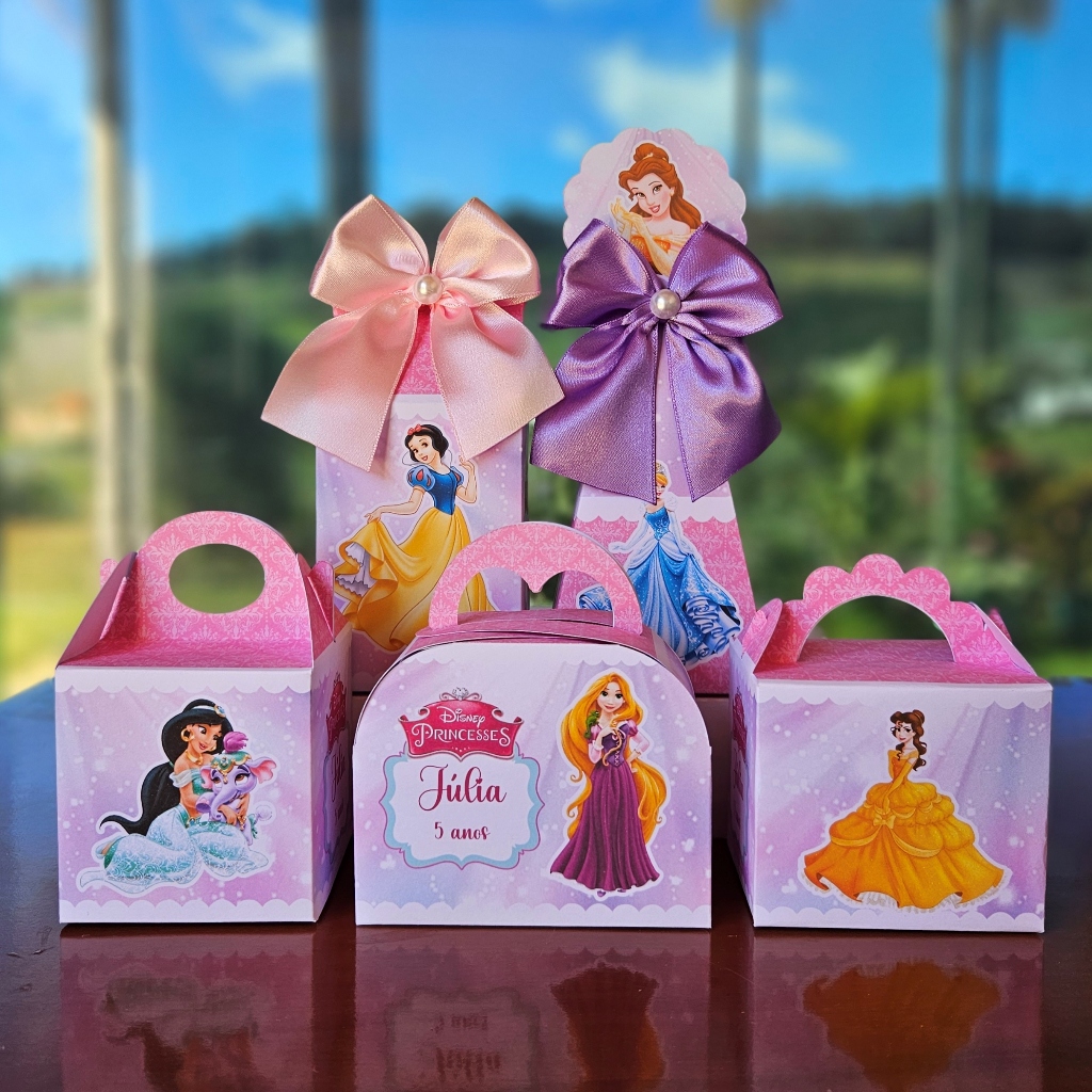 Kit Festa Personalizados Princesas Caixinhas Lembrancinhas Para Festa