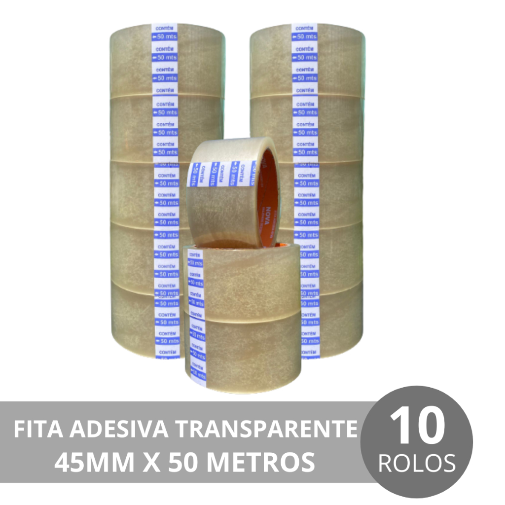 Rolos De Fita Adesiva Cristal Para Empacotamento Durex