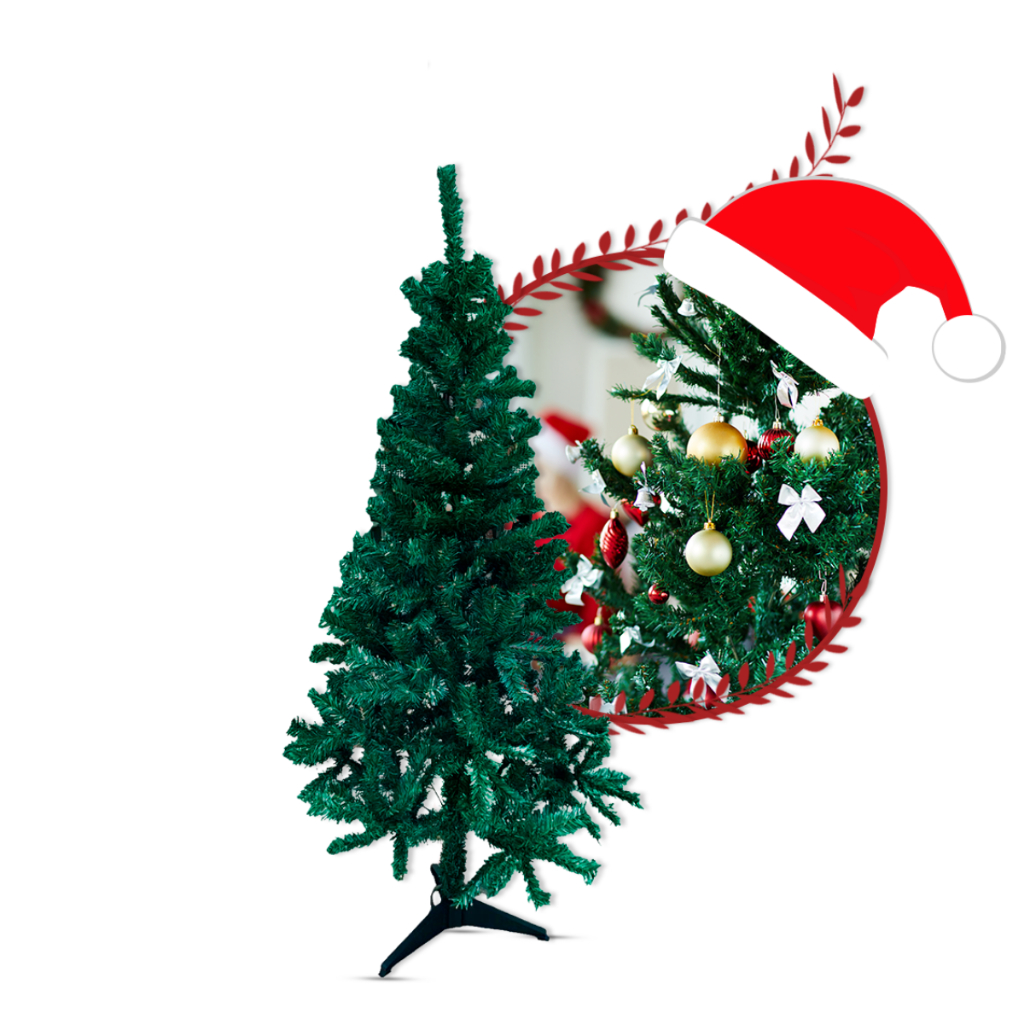 Árvore de Natal Verde Tradicional Pinheiro Luxo Tamanho 150cm 380