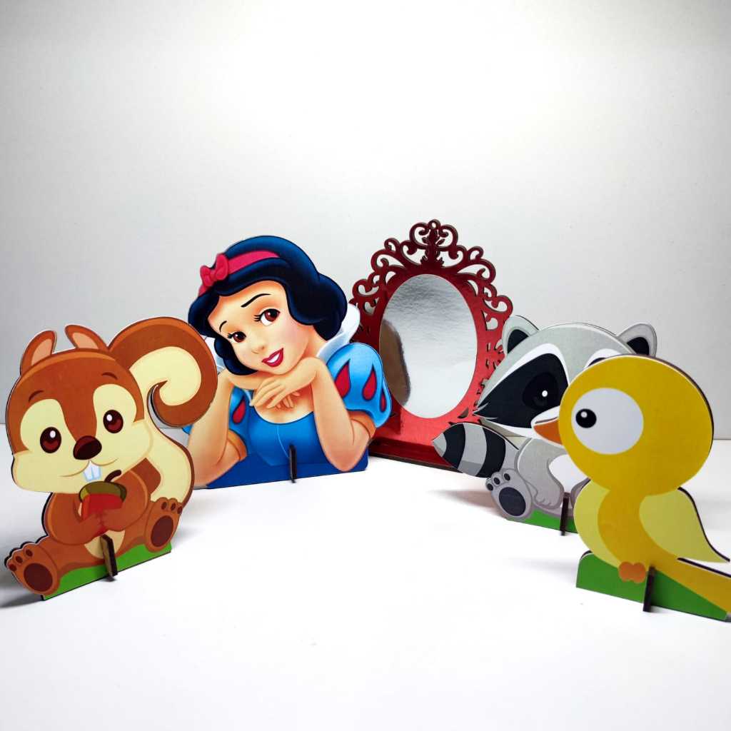 Toten Display Branca de Neve Luxo Display de Mesa 5 peças Shopee Brasil