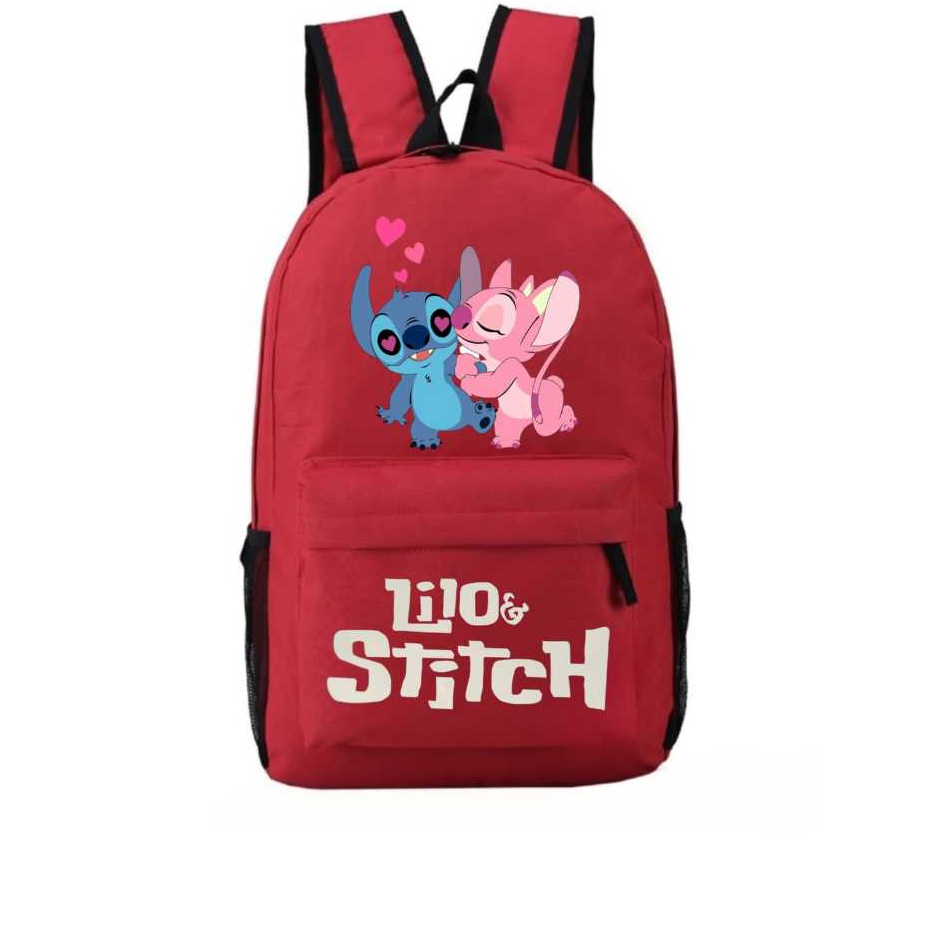 Mochila Escolar Lilo Stich Bolsa Mochila Vermelha Lilo Stich Shopee