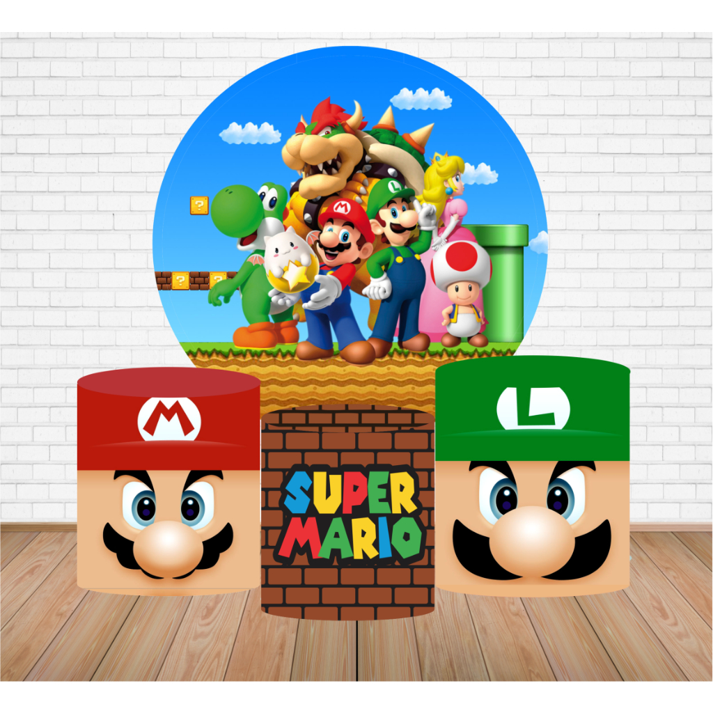 Kit Capa De Paineis E Cilindros Super Mario Bros Shopee Brasil