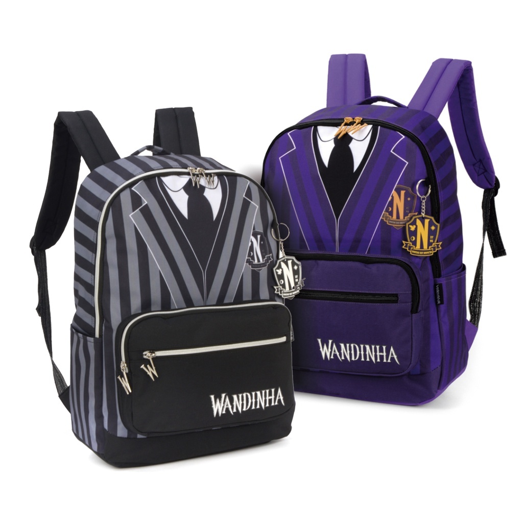 Mochila De Costa Escolar Infantil Wandinha Addams Luxcel Shopee Brasil