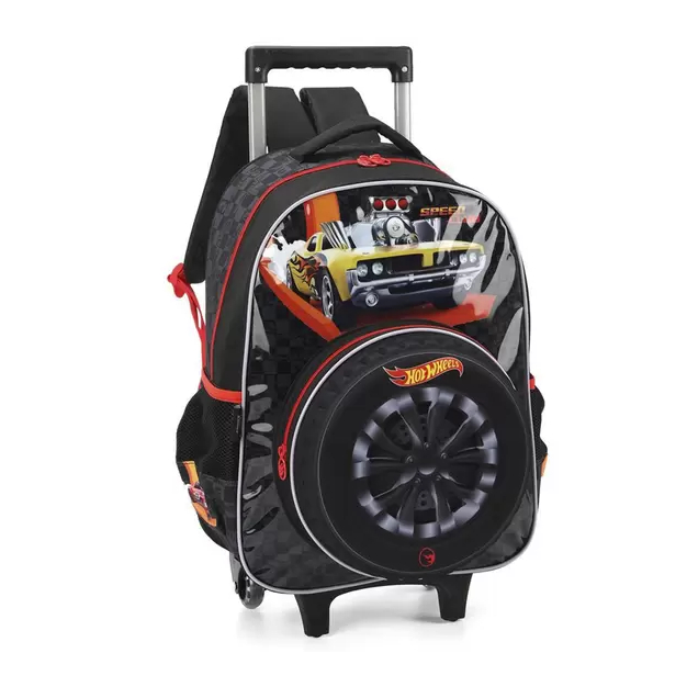 Mochila De Rodinhas Hot Wheels Preto Luxcel Shopee Brasil