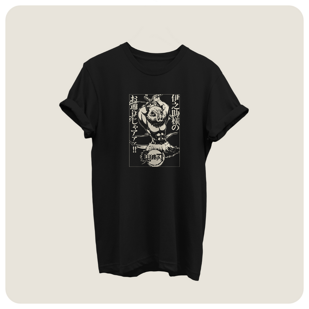 Camiseta Demon Slayer Inosuke Shopee Brasil