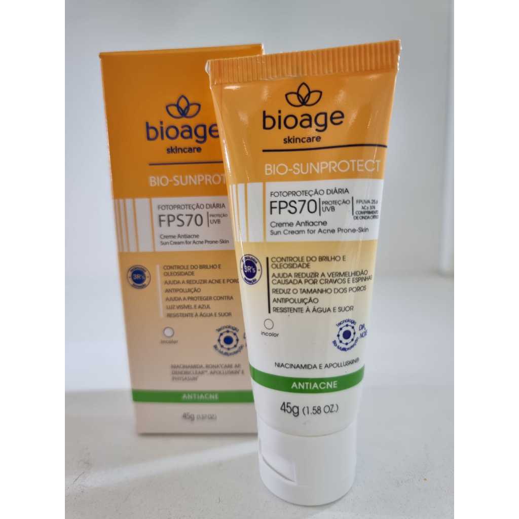 Protetor Solar Bio Sunprotect Gelcreme Antiacne Fps Bioage Shopee