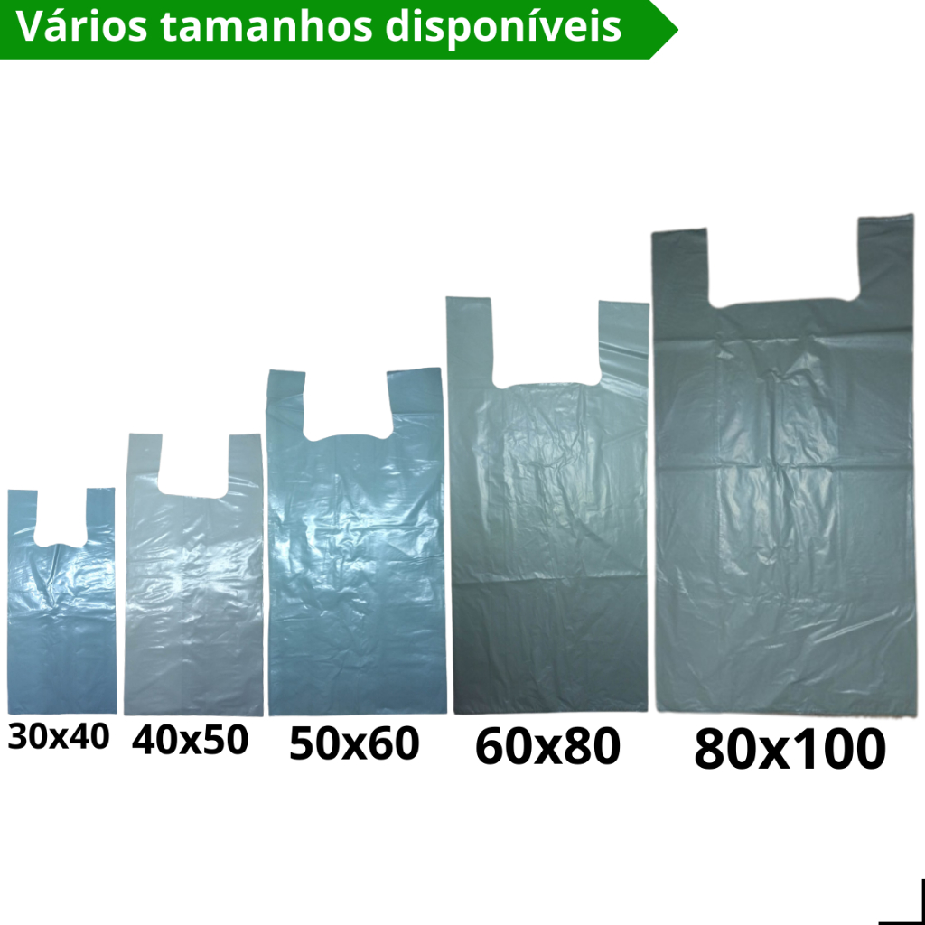 Sacola Plástica Reforçada 1KG Promoção pronta entrega aguenta peso