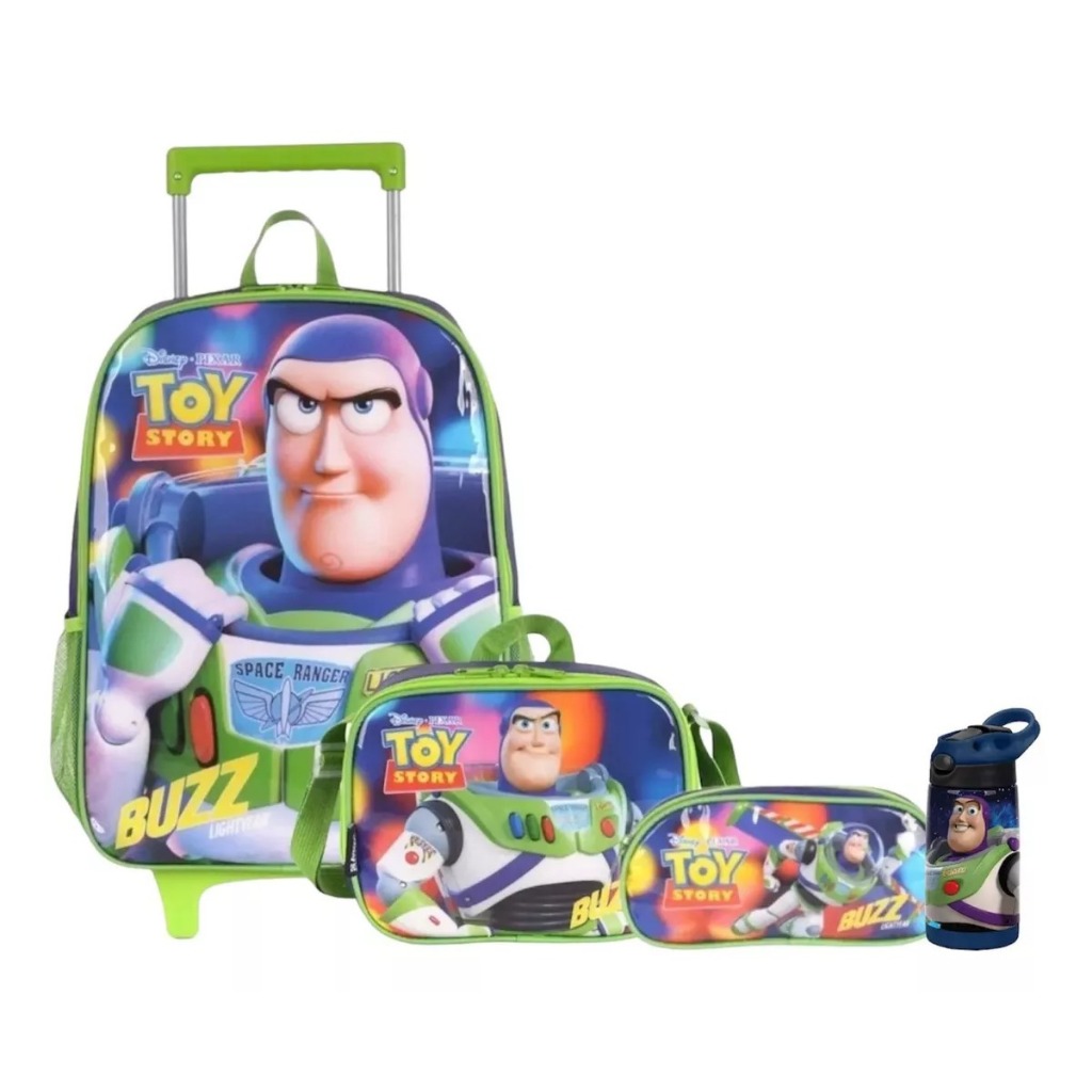 Kit Completo Mochila Buzz Lightyear Toy Story Grande Rodinha Shopee