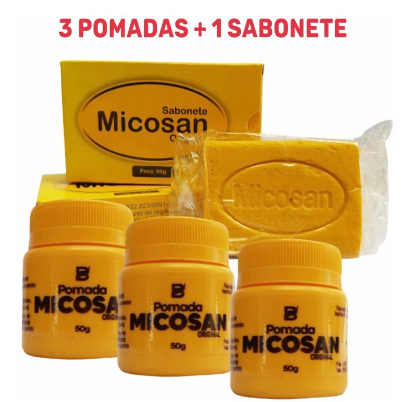 Pomada Micosan 3 Pomadas Um Sabonete Em Barra Micosan Original