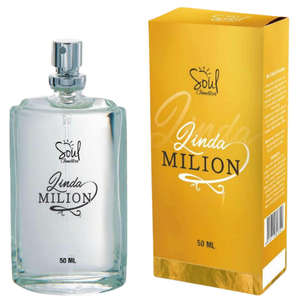 Deo Colonia Feminina Linda Milion 50ml Perfume Importado Soul