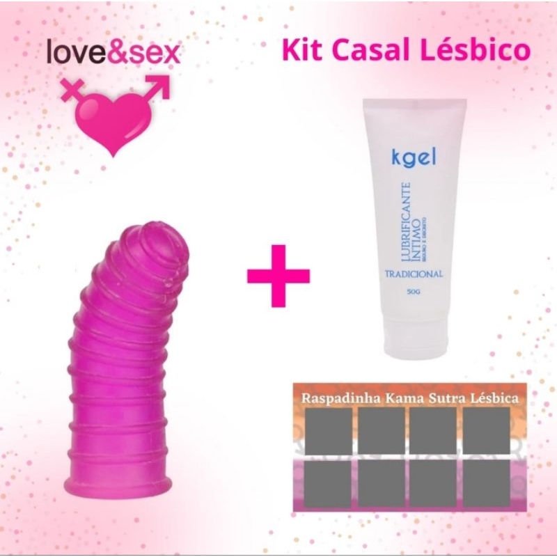 Kit Sex Shop Kit Lesbica Capa De Dedo Lubrificante E Raspadinha