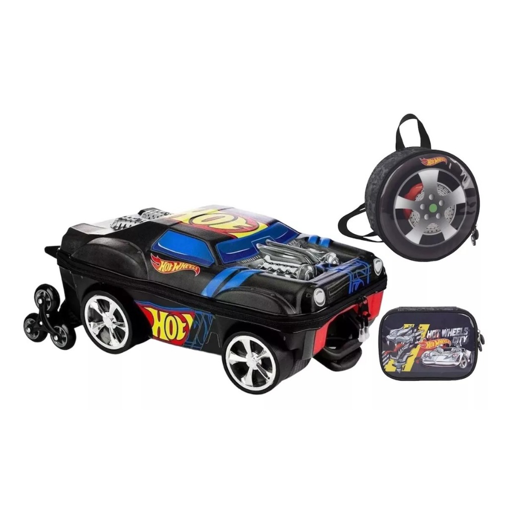 Kit Mochila Infantil Malinha Hot Wheels Nightshifter Rodinha Shopee Brasil