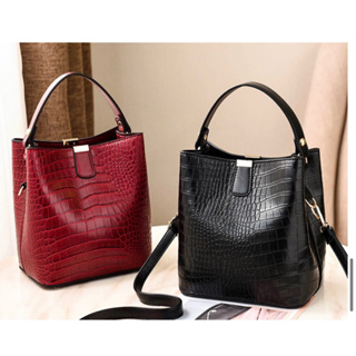 Bolsa Balde Padr O De Crocodilo Para Mulheres Bolsa Crossbody De