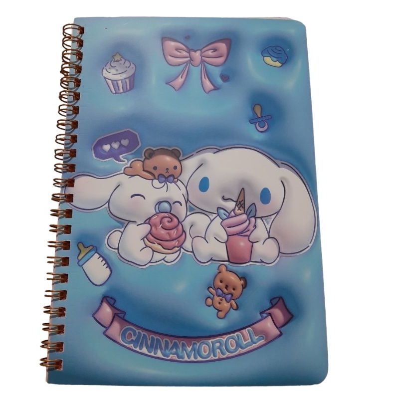 caderno médio sanrio kuromi pochaco my melody cinamoroll capa flexível