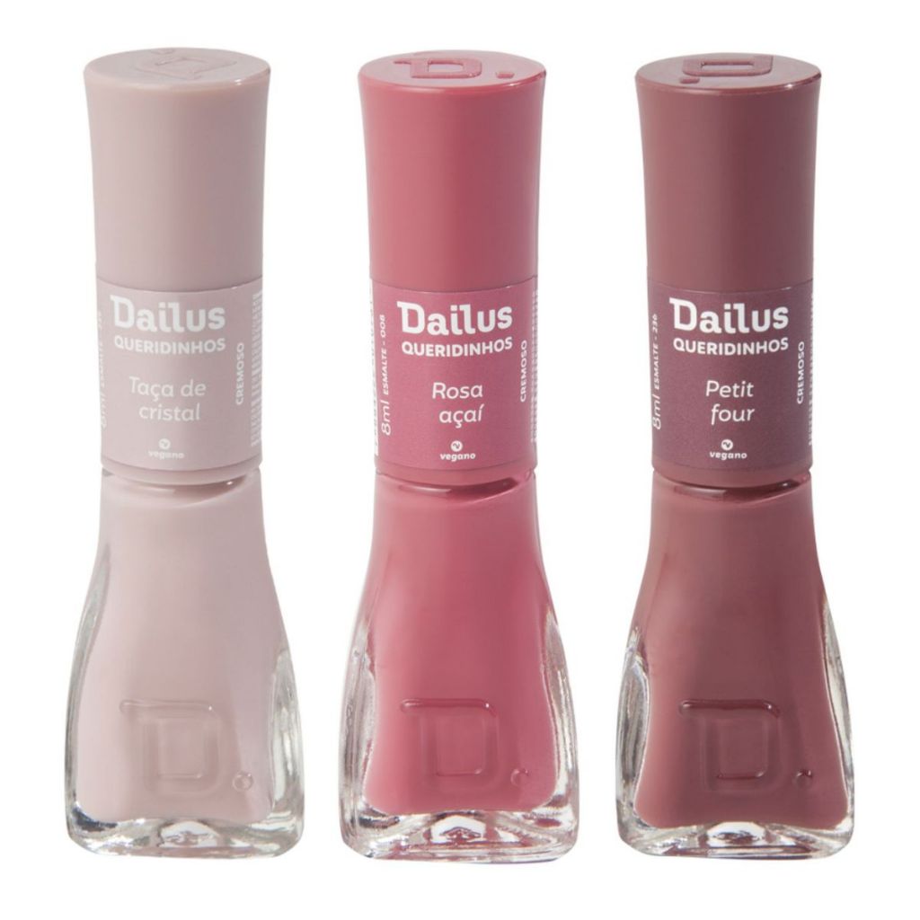 Kit Esmaltes Dailus Tons Claros NUDE Queridinhos Shopee Brasil