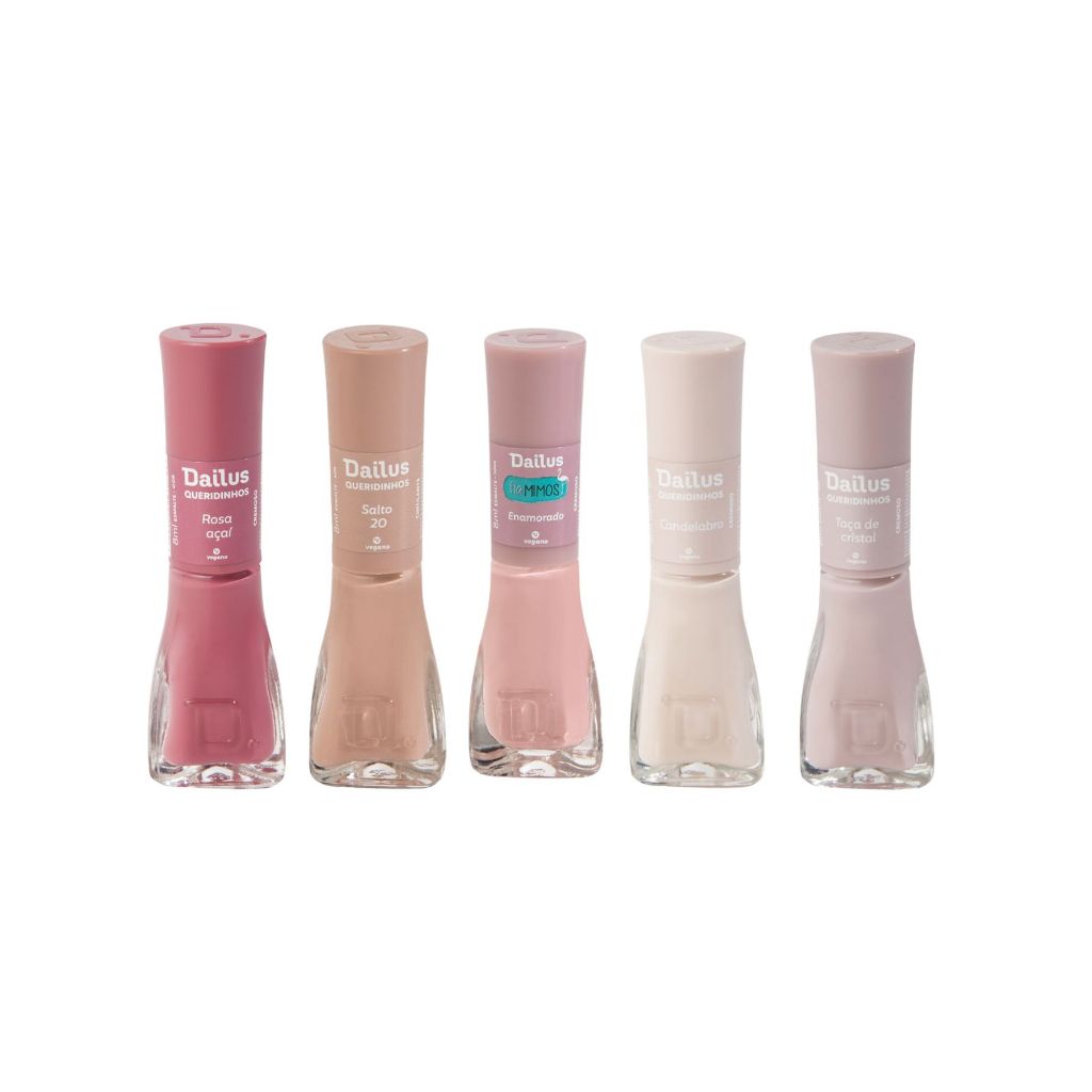Dailus Kit 5 Esmaltes Tons Rosa E Nude Shopee Brasil