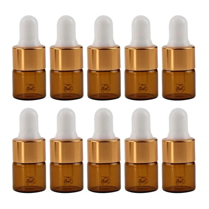 Kit 10 Frascos Conta Gotas Vidro Óleo Essencial Âmbar 1ml Shopee Brasil