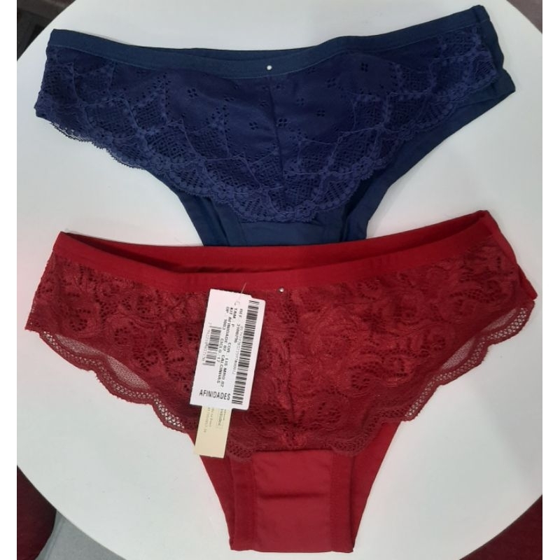 Kit Calcinhas Renda Tamanho M Diamantes Lingerie Shopee