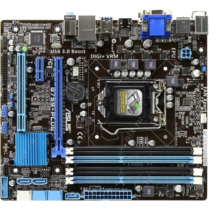 Placa Mae Asus B M Plus Original Gamer Lga Intel I I I