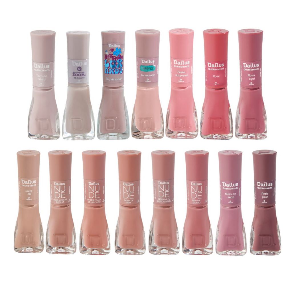 DAILUS KIT 15 ESMALTES TONS ROSA E NUDE Shopee Brasil