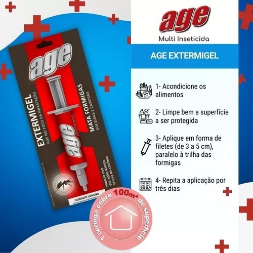 Age Extermigel Veneno Para Formiga Doceiras E Caseiras Isca Multi