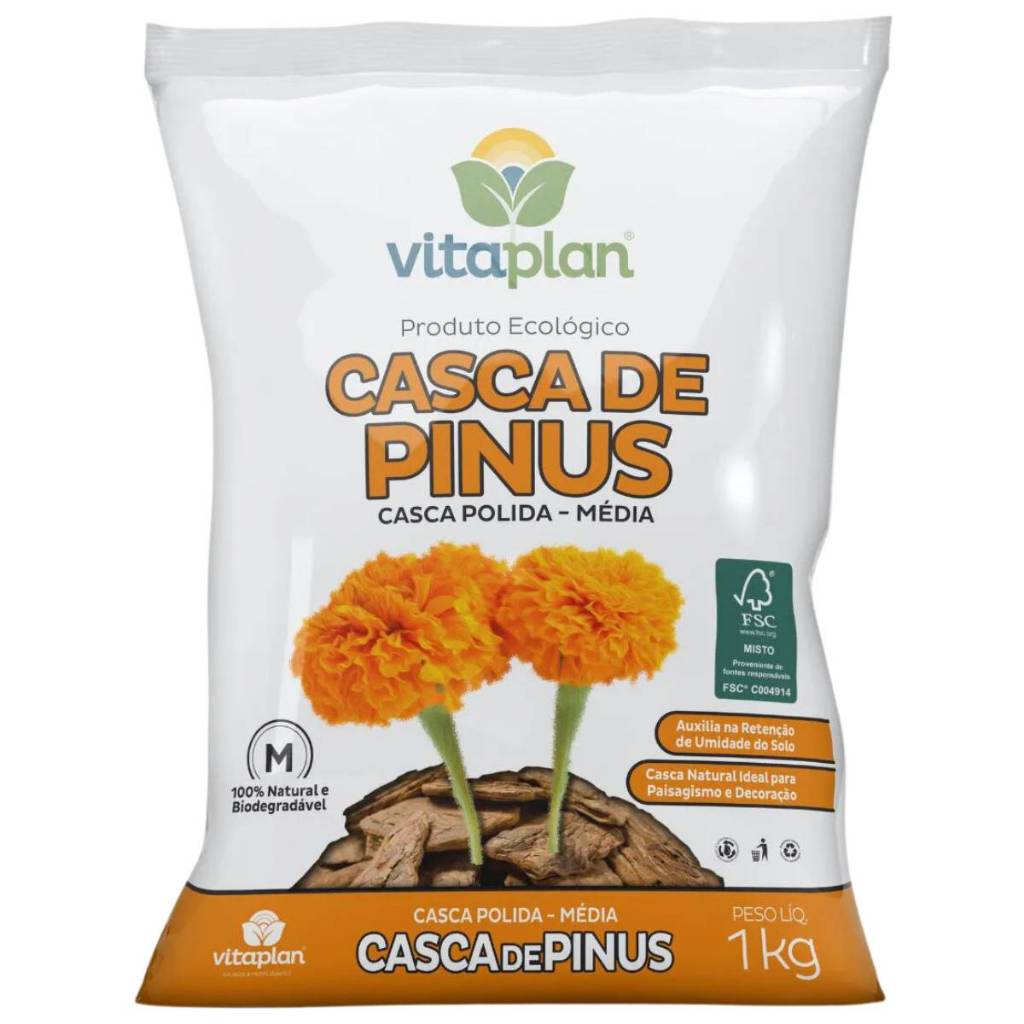 Casca De Pinus Polida M Kg Vitaplan Shopee Brasil