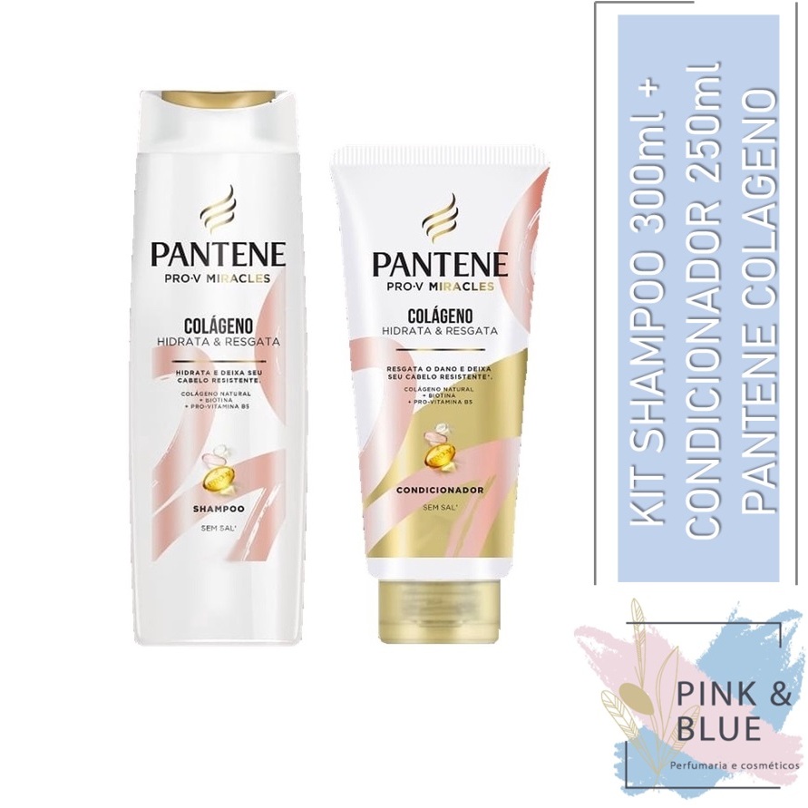 Kit Pantene Colágeno Shampoo 300ml Condicionador 250ml Shopee Brasil