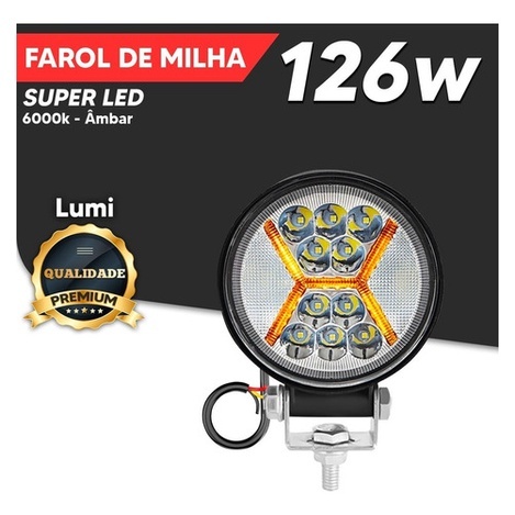 Kit Farol De Milha Super Led Redondo W Branco Jeep X Shopee Brasil