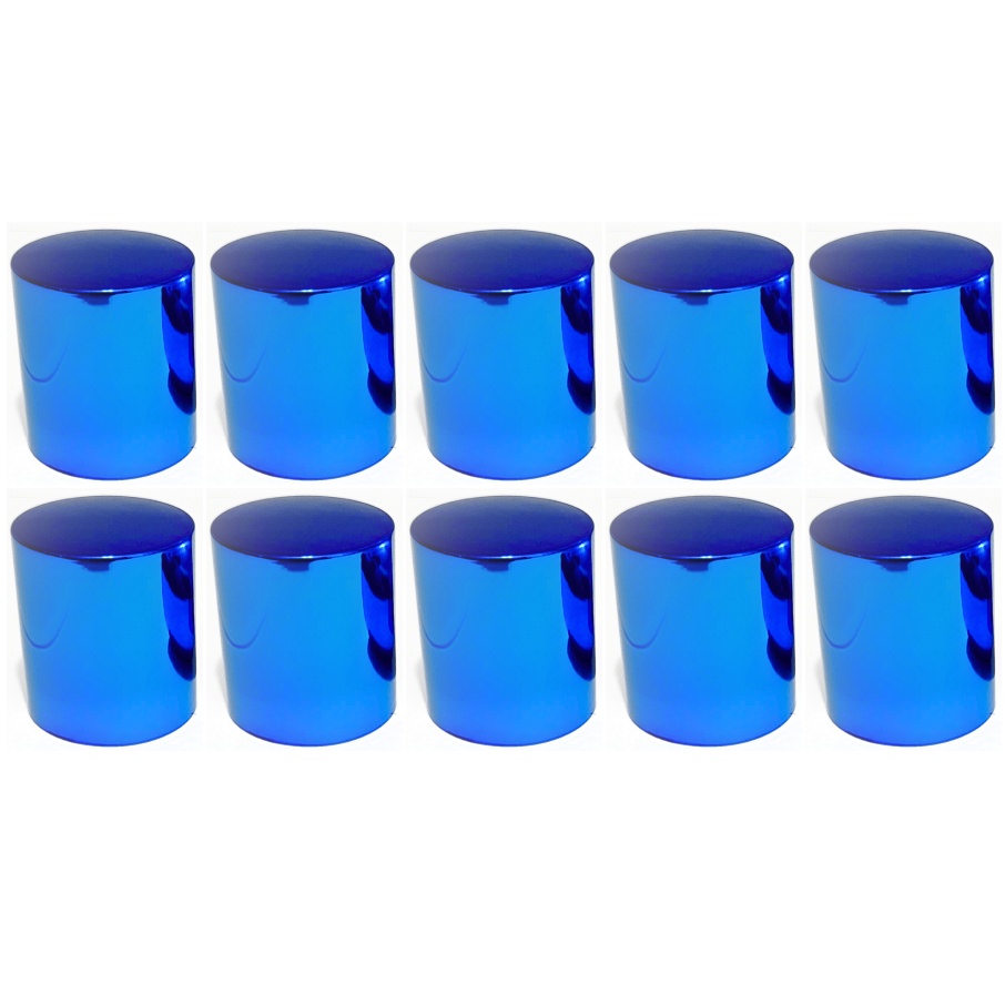 10 Capa Porca Boliviana Azul Cromada Metalizada 18mm 19mm Shopee Brasil