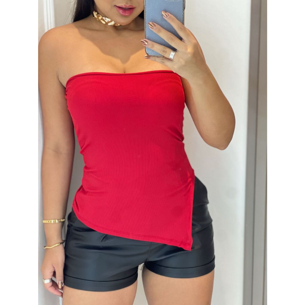 Blusa Tomara Que Caia Assim Trica Canelada O Ponto Alto Da Moda