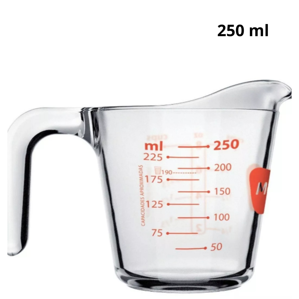 Jarra Para Cozinha Medidora Dosadora De Vidro 250 Ml Shopee Brasil