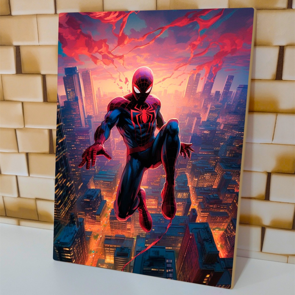 Placa Decorativa Homem Aranha Aranhaverso X Mdf Grosso Shopee Brasil