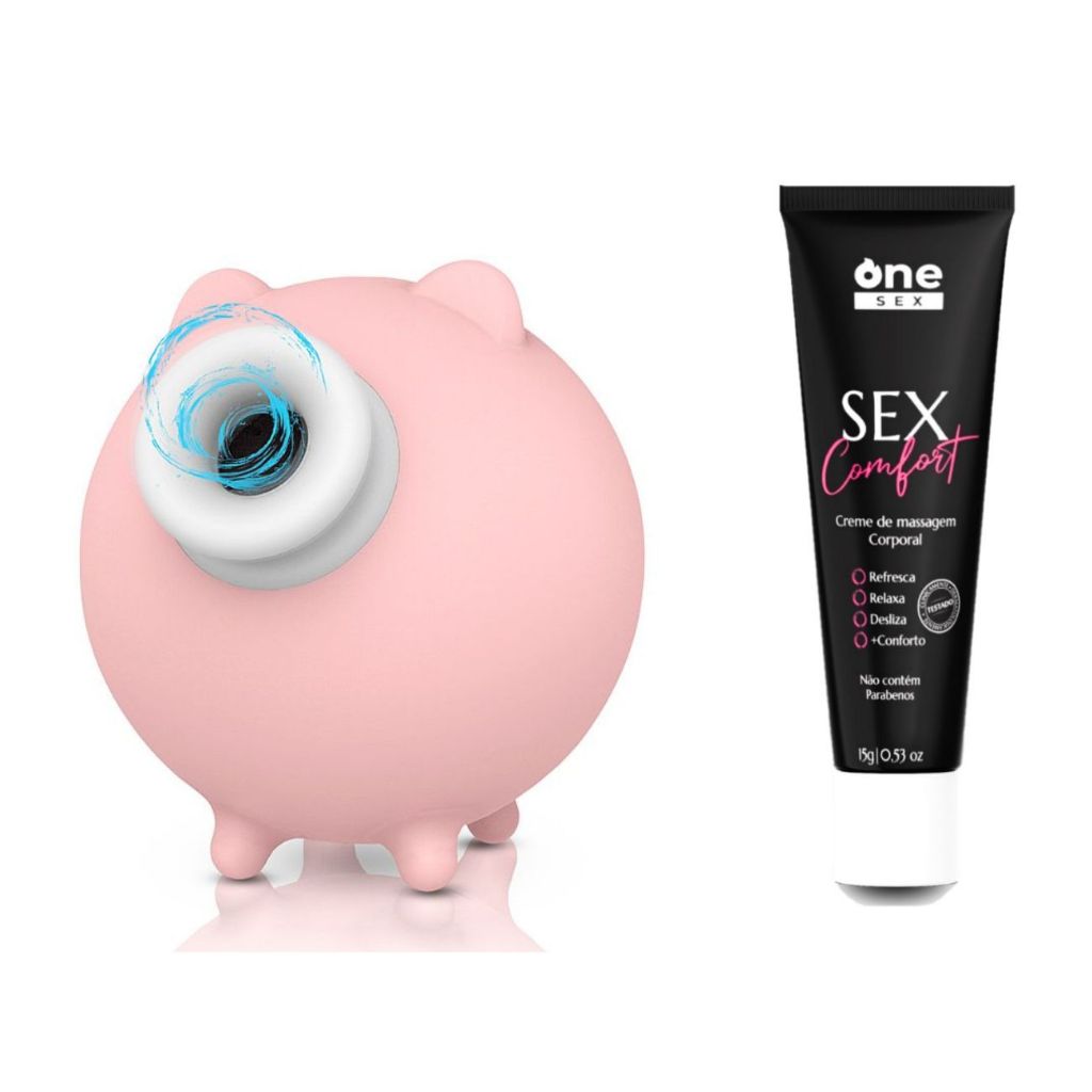 Piggy Estimulador de Clitóris Pulsação Creme de Massagem Anal Sex
