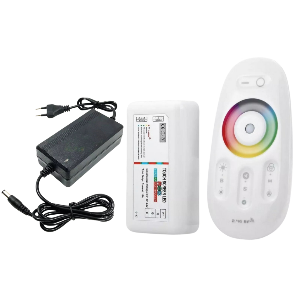 Kit Comando Led Piscina Modulo Rgb Controle Touch Fonte V Shopee