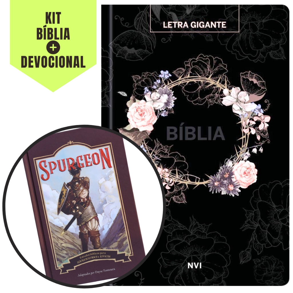 Kit 2 Unidades 1 Bíblia do Adolescente Cristão Letra Gigante NVI Leão