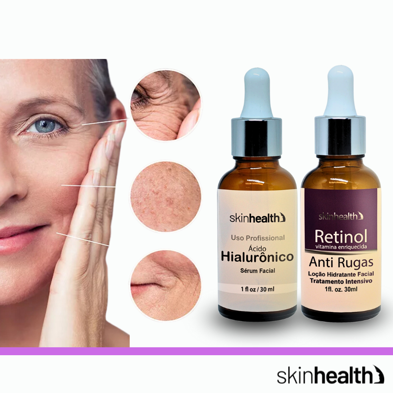 Retinol E Ácido Hialurônico Skinhealth Sérum Clareia Antirrugas E