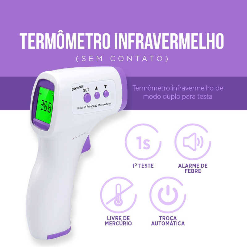 Termômetro Termometro Digital Infravermelho Medição Temperatura