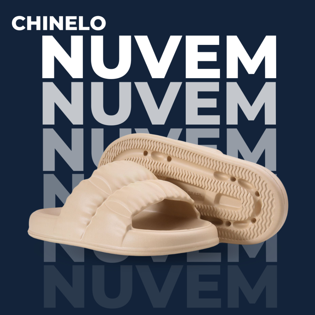 Chinelo Nuvem Feminino Ref Em Eva Confortavel Respiravel Masculino