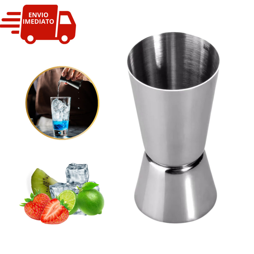 Dosador Para Bebidas Duplo De Inox Medidor Drinks Coquetel Gin Jigger