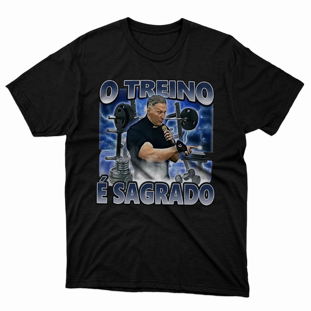 Camiseta Academia Meme Padre Marcelo Rossi 1 Maromba Academia O Treino