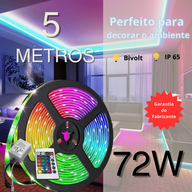 Fita Led Rgb Ip W L Metros Shopee Brasil