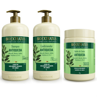 Kit Jaborandi Antiqueda E Crescimento 1 Litro Bio Extratus Shampoo