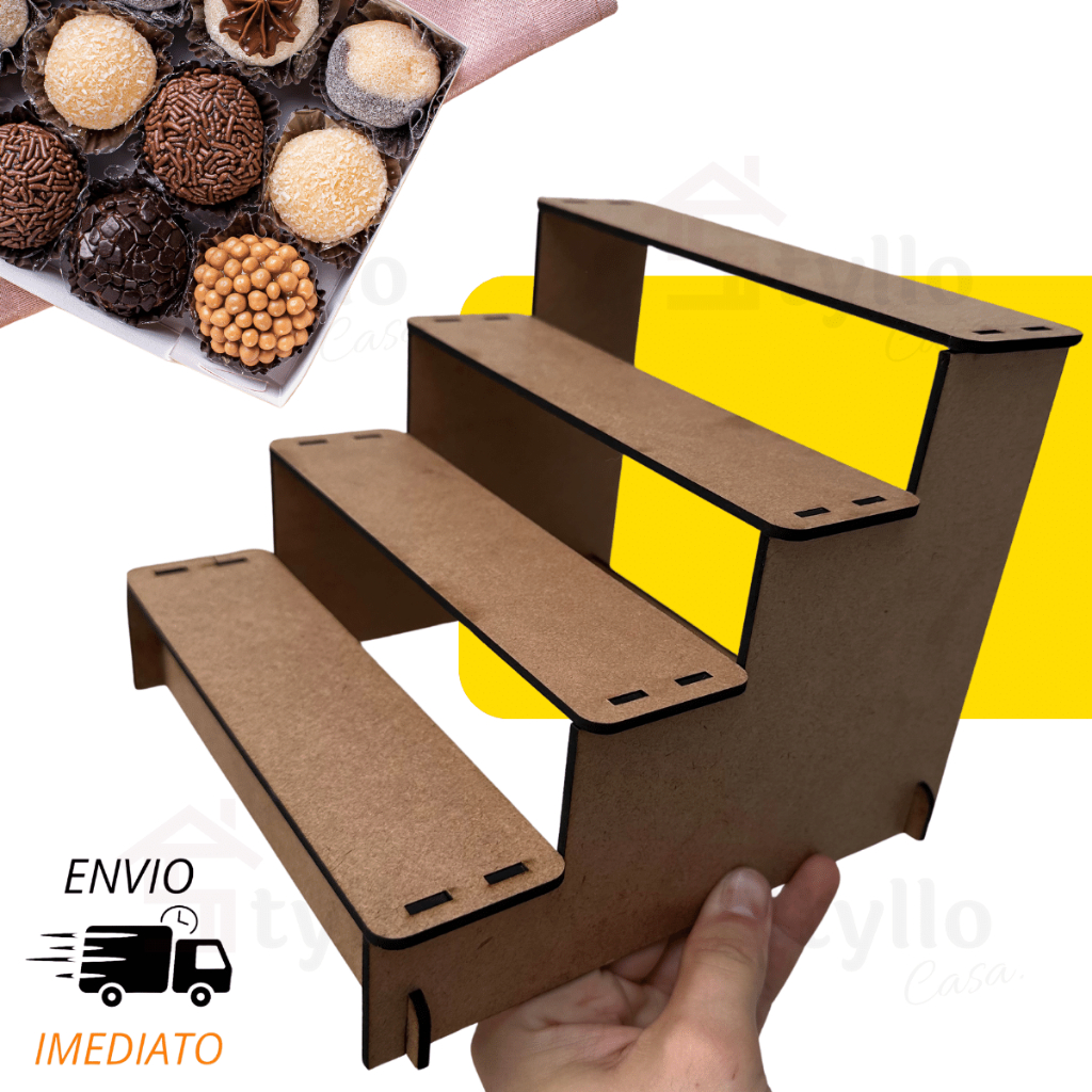 Escada Para Doce Expositor Suporte Para Doces em MDF Decoração de Festa