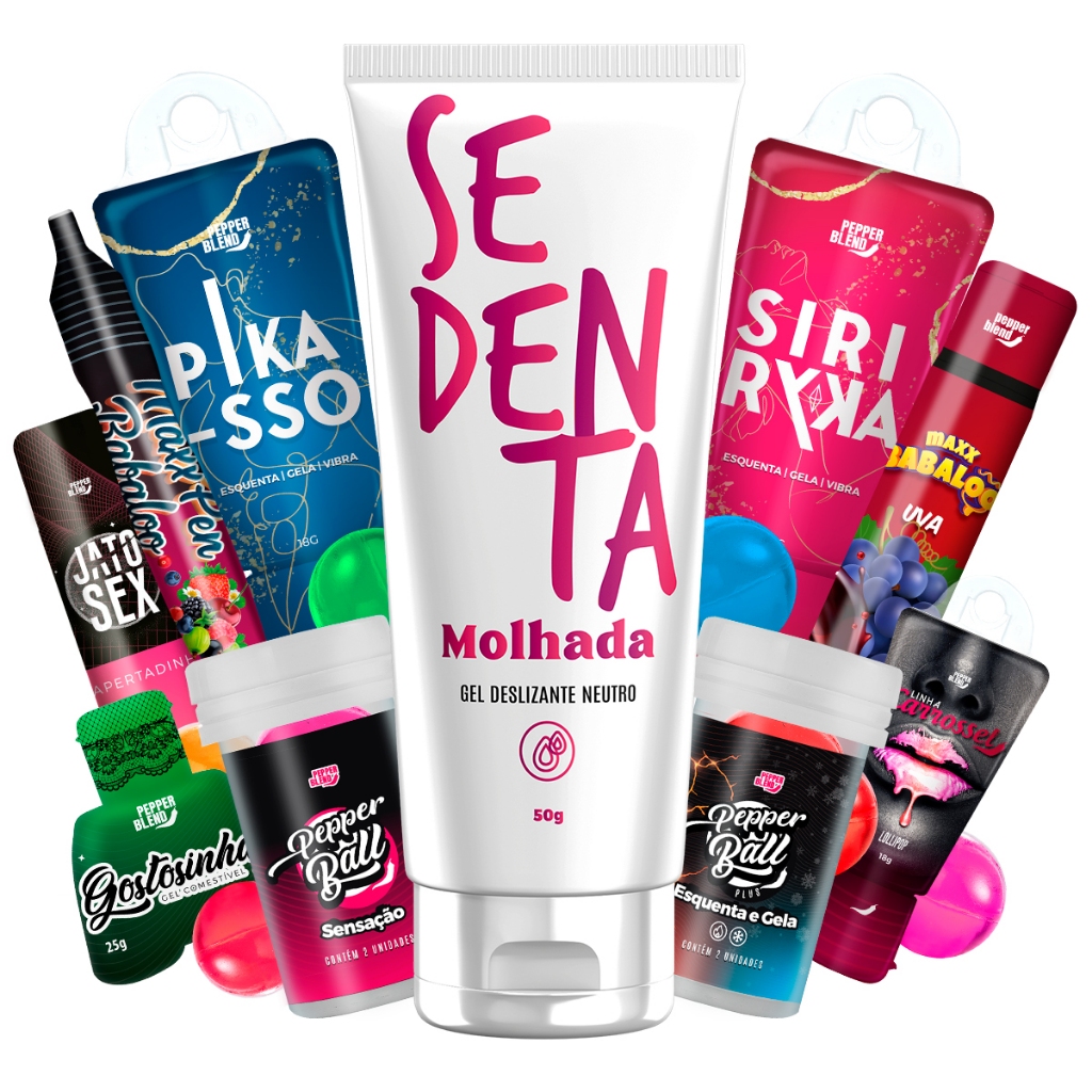 Kit Gel Sedenta Molhada Produtos Eróticos Sex Shop Lubrificantes