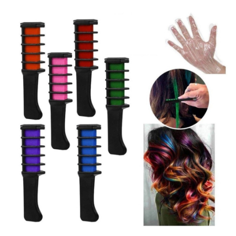 Pente Giz Tinta Para Pintar Cabelo Unidade Pacote Shopee Brasil