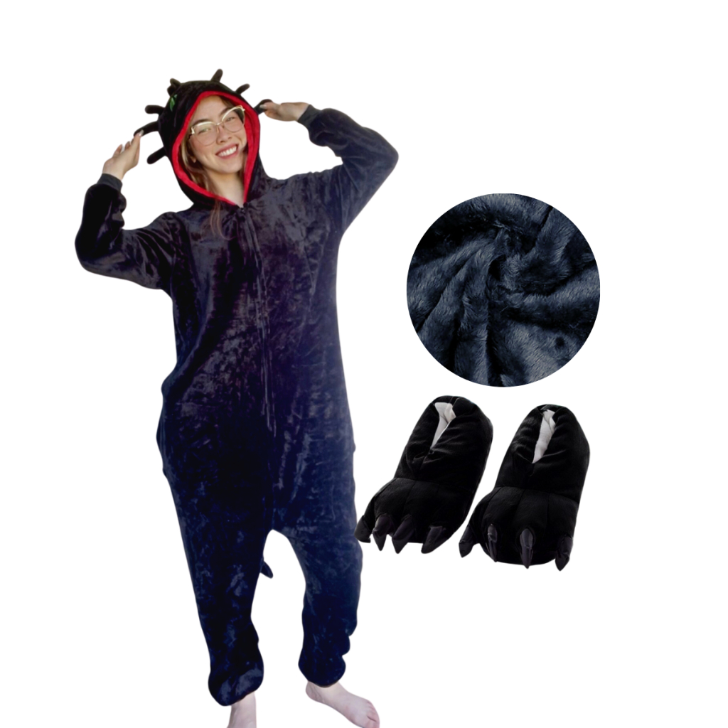 Kit Pijama Importado Banguela Pantufa Kigurumi Peludo Shopee Brasil