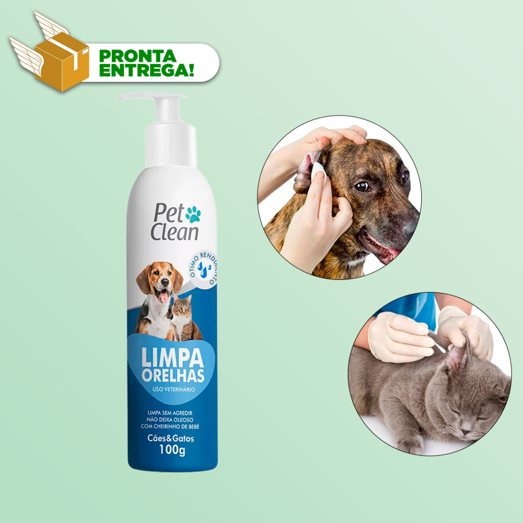 Limpador Para As Orelhas Pet Clean Para Gatos e Cães Shopee Brasil